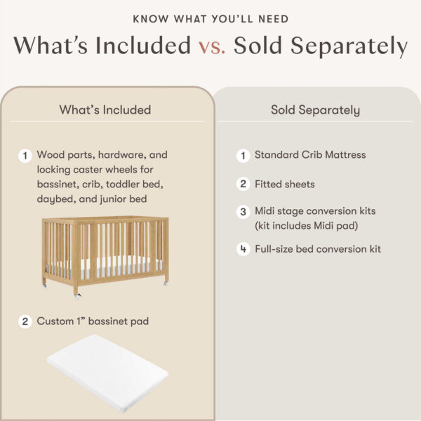 Xetch 9-in-1 Convertible Crib – Bassinet & Toddler Bed All-Stages Sleep Solution - Image 26