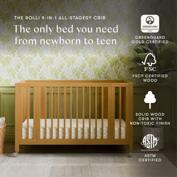 Xetch 9-in-1 Convertible Crib – Bassinet & Toddler Bed All-Stages Sleep Solution - Image 30