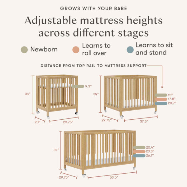 Xetch 9-in-1 Convertible Crib – Bassinet & Toddler Bed All-Stages Sleep Solution - Image 24