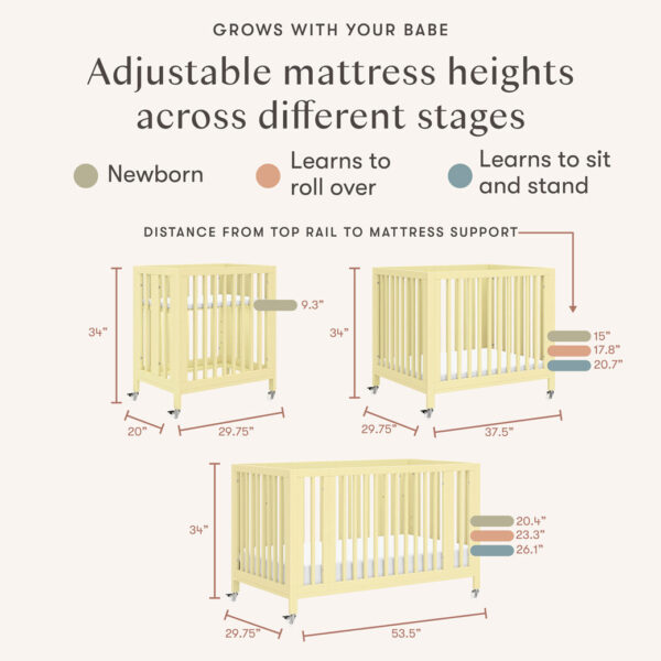 Xetch 9-in-1 Convertible Crib – Bassinet & Toddler Bed All-Stages Sleep Solution - Image 42