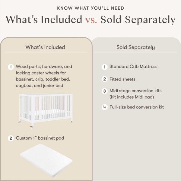 Xetch 9-in-1 Convertible Crib – Bassinet & Toddler Bed All-Stages Sleep Solution - Image 62